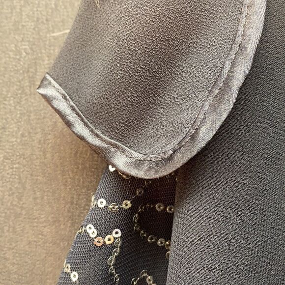 Dana Kay Polyester Open Dress Jacket Sequins Pattern - Picture 4 of 5